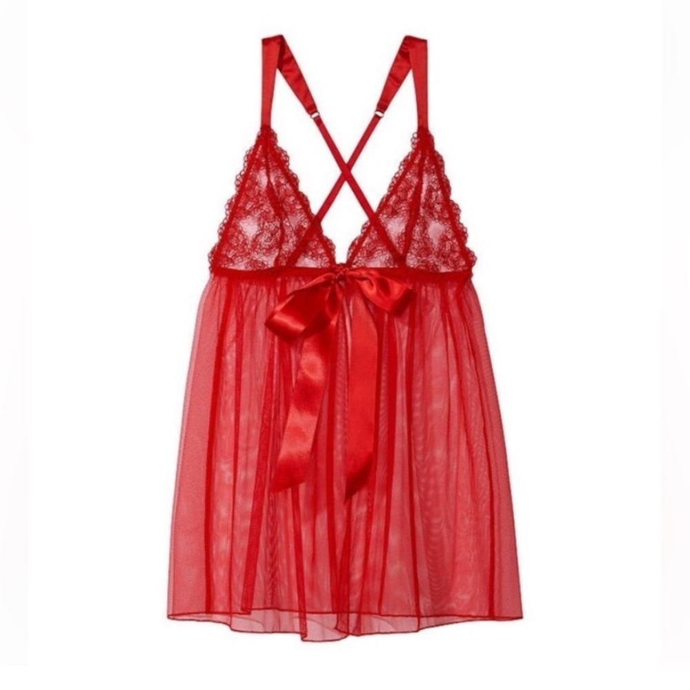 New! Victorias Secret Lipstick Queen of Hearts Open Cup Babydoll 22834